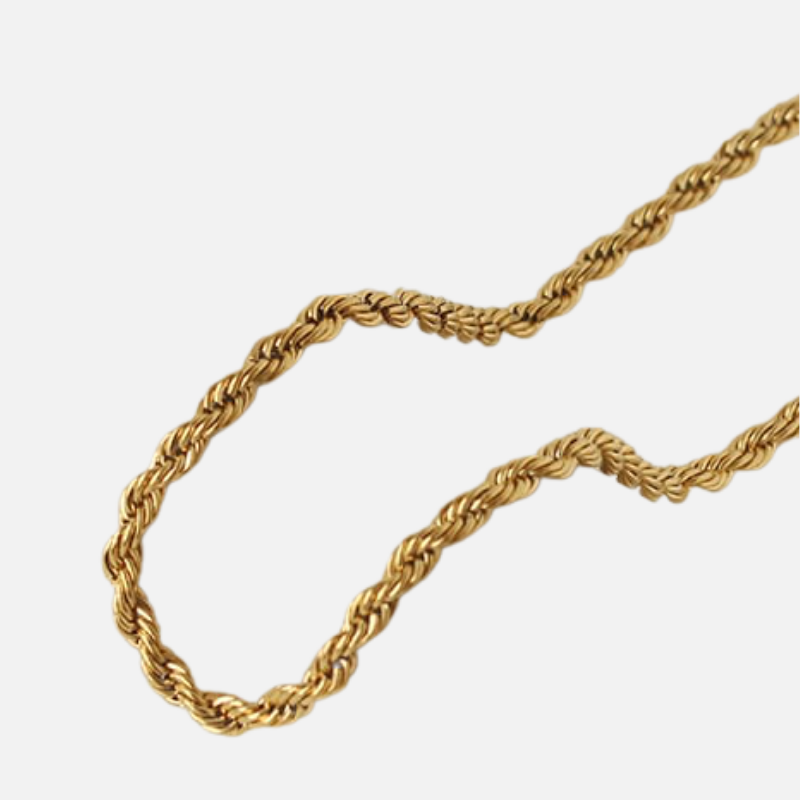rope necklace 14k gold vintage jewelry 